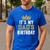 It's My Dad's Birthday Party Family Matching Small Men's Casual T-Shirt Royal Blue