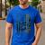 JROTC Dad United States Distressed Camo w US Flag Men's Casual T-Shirt Royal Blue JROTC Dad United States Distressed Camo w US Flag Men's Casual T-Shirt Royal Blue