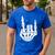 Just A Dad Who Always Came Back 2 Sided Skeleton Men's Casual T-Shirt Royal Blue