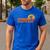 Karate Dad Martial Arts Retro Men's Casual T-Shirt Royal Blue