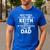 KEITH Name Father's Day Personalized Men Dad Men's Casual T-Shirt Royal Blue