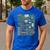 Kid Play Cars On Dad Back Race Track Mat Fathers Day Men's Casual T-Shirt Royal Blue