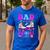 Let's Roll Dad Of The Birthday Girl Roller Skate Birthday Men's Casual T-Shirt Royal Blue