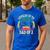 I Leveled Up To Dad Of 2 2026 Promoted To Dad Of Two Kids Men's Casual T-Shirt Royal Blue