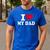 I Love My Dad Men's Casual T-Shirt Royal Blue