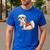 I Love Dad Tattoo Shih Tzu Dad Father's Day Men's Casual T-Shirt Royal Blue
