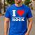 I Love Divorced Dad Rock Quote Men's Casual T-Shirt Royal Blue I Love Divorced Dad Rock Quote Men's Casual T-Shirt Royal Blue
