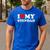 I Love My Step-Dad Heart Family Grandpa StepDad Bonus Dad Men's Casual T-Shirt Royal Blue