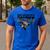Mallard Duck Hunting Camo Easily Distracted Duck Dad Men's Casual T-Shirt Royal Blue