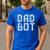 Matching Family Robot Father's Day Dad Bot Men's Casual T-Shirt Royal Blue