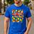 Mom And Dad Mama Birthday Boy Building Bricks Family Party Men's Casual T-Shirt Royal Blue