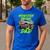 Monster Truck Dad Family Matching Birthday Party Fathers Day Men's Casual T-Shirt Royal Blue
