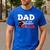 Ninja Birthday Party Dad Of The Birthday Ninja Small Men's Casual T-Shirt Royal Blue