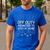 Officer Off Duty Dog Dad Cop Police Retirement Men's Casual T-Shirt Royal Blue