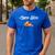 Papa Slice Pizza Belly Expectant Dad Pizza Pregnancy Reveal Men's Casual T-Shirt Royal Blue