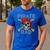 Pirate Dad Shirt Jolly Roger Crossbones Skull Halloween Men's Casual T-Shirt Royal Blue Pirate Dad Shirt Jolly Roger Crossbones Skull Halloween Men's Casual T-Shirt Royal Blue