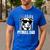 Pitbull Dad Men Pitbull Lover For Dog Dad American Flag Men's Casual T-Shirt Royal Blue