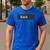 Play Cars On Dad's Back Mat Road Car Race Track ON Back Men's Casual T-Shirt Royal Blue