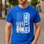 Pomsky Dad American Flag Pomsky Owner Pomsky Lover Men's Casual T-Shirt Royal Blue