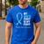 Prostate Cancer Awareness Light Blue Ribbon Dad Survivor Men's Casual T-Shirt Royal Blue