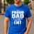 Proud Dad Of a Freaking Awesome EMT Emergency Medical Men's Casual T-Shirt Royal Blue