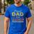Proud Dad Of An Official Teenager 13th Birthday Son Daughter Men's Casual T-Shirt Royal Blue