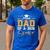 Proud Dad Of A Senior 2026 Class Of 2026 Graduate Men's Casual T-Shirt Royal Blue