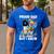 Proud Dad Of The Toughest Boy Autism Awareness Father Autism Men's Casual T-Shirt Royal Blue