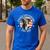 Proud Greyhound Dad American Flag Patriotic Greyhound Dad Men's Casual T-Shirt Royal Blue
