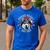 Proud Husky Dad American Flag Patriotic Husky Dad Men's Casual T-Shirt Royal Blue