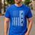 Proud Papa Fathers Day 2025 Dad America USA Flag Men's Casual T-Shirt Royal Blue
