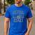 Proud US Army Ranger Dad Flag American USA Military Men's Casual T-Shirt Royal Blue