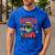 Puerto Rican Dad Idea For Men & Papá Boricua Coqui Frog Men's Casual T-Shirt Royal Blue