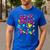Rad Dad 80s Throwback Men's Casual T-Shirt Royal Blue