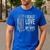 I Really Love It When My Wife Lets Me Go Hunting Dad Men's Casual T-Shirt Royal Blue