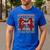 Red Sport Loud Proud Cheer Coach Dad Father's Day Men's Casual T-Shirt Royal Blue