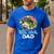 Reel Cool Dad Fishing Vintage Retro Father's Day Men's Casual T-Shirt Royal Blue