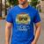 Retro Cat Daddy 80s 90s Style Sunglasses Men's Casual T-Shirt Royal Blue