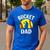 Retro Daddy Bucket Dad Softball Girl Men's Casual T-Shirt Royal Blue Retro Daddy Bucket Dad Softball Girl Men's Casual T-Shirt Royal Blue