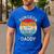 Retro Dungeon Daddy Fathers Day Men's Casual T-Shirt Royal Blue
