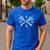 Retro Pocket Dada Daddy Papa Fathers Day Skeleton Men's Casual T-Shirt Royal Blue