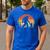 Retro Vintage Bigfoot Dad Fathers Day Father Son Matching Men's Casual T-Shirt Royal Blue
