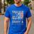 Semi Truck Driver Trucker Daddy Husband US American Flag Men's Casual T-Shirt Royal Blue