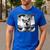 Shiba Inu Dog Dad Mom Graphic Selfie UFOs Weird Aliens Men's Casual T-Shirt Royal Blue