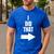 I Did That Shirt Pregnant Dad T-Shirt Men's Casual T-Shirt Royal Blue