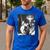 Siberian Husky Alien UFO Taking a Selfie Dog Mom Dad Men's Casual T-Shirt Royal Blue