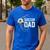 Soccer DAD Football Futbol Parents Goal Men's Casual T-Shirt Royal Blue