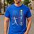 Softball Dad US Flag For Dad Men Patriotic Fathers Day Men's Casual T-Shirt Royal Blue