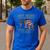 My Son Has Your Back Marine Dad Camouflage Men's Casual T-Shirt Royal Blue