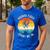 Sounds Fishy Count Me In Dad Grandpa Vintage Fishing Men's Casual T-Shirt Royal Blue